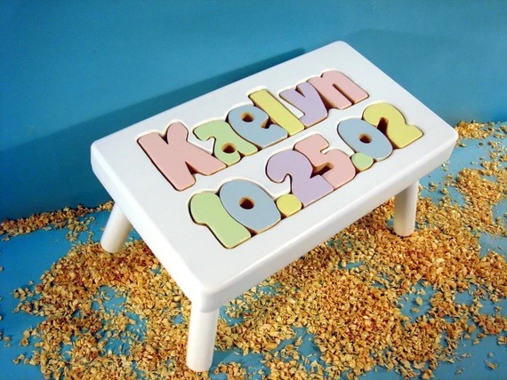 Personalized Puzzle Step Stool